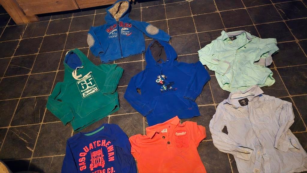 Pakket bundel set 110 116 hoodie hemd polo shirt jongen, Kinderen en Baby's, Ophalen of Verzenden, Gebruikt