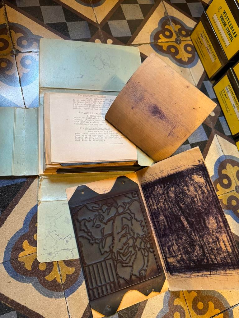 Set oude Belgische documenten — Rubberstempels, Antiek en Kunst, Ophalen of Verzenden, Geschiedenis