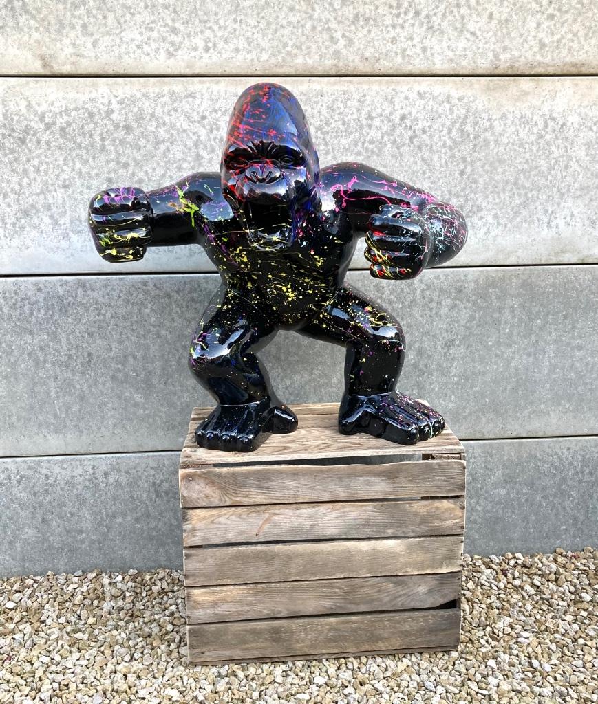 Beeld gorilla met verfspatten H62 cm, Verzamelen, Ophalen, Nieuw, Dier