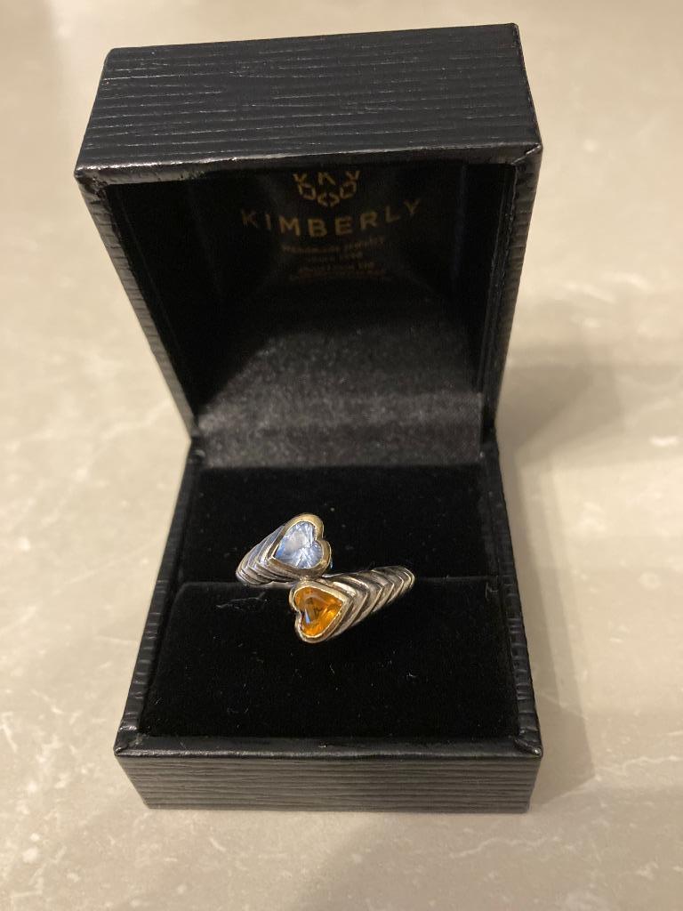 Mooie zilveren ring, Bijoux, Sacs & Beauté, Bagues, Autres couleurs, Enlèvement, Utilisé, Avec pierre précieuse