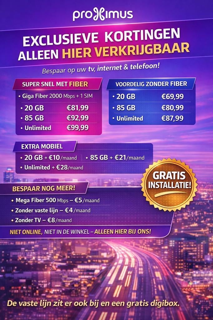 Betaal niet te veel voor internet, tv, vaste lijn & mobiel!, Ophalen of Verzenden, Nieuw
