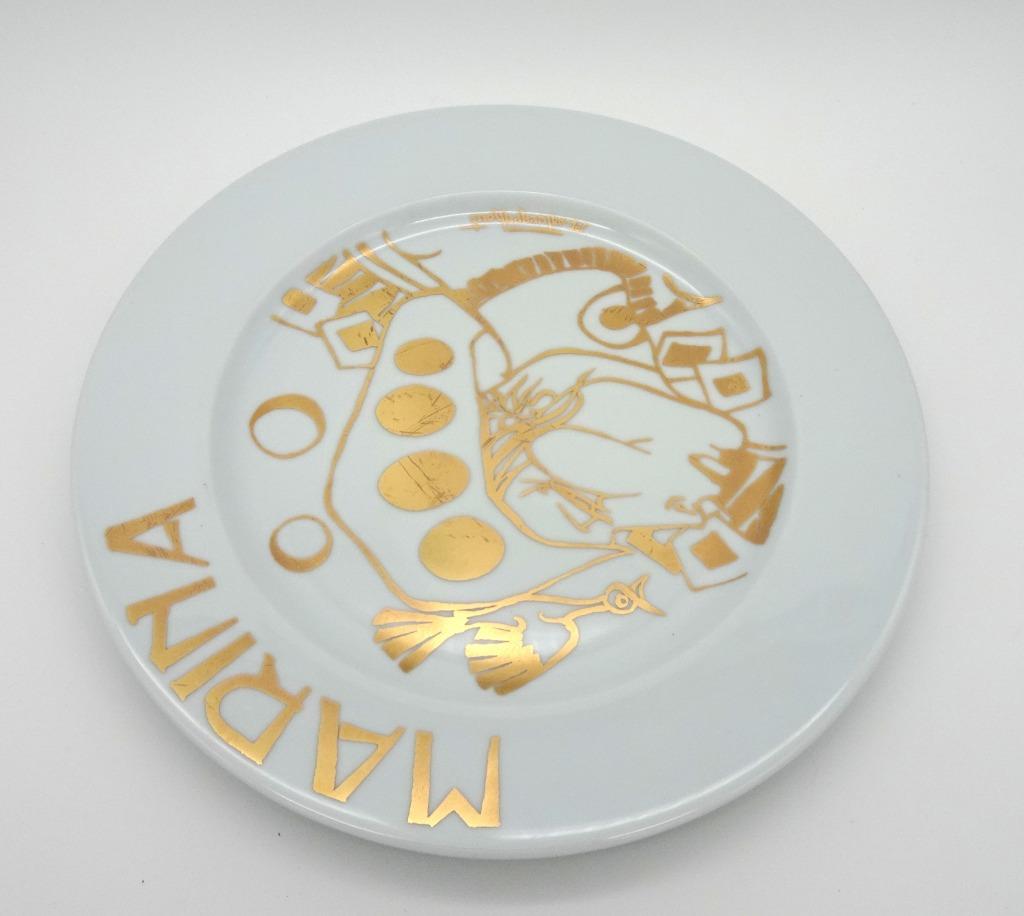 AVEC ART DE TABLE EN BOIS, ASSIETTE EN PORCELAINE, MARINA, Enlèvement ou Envoi