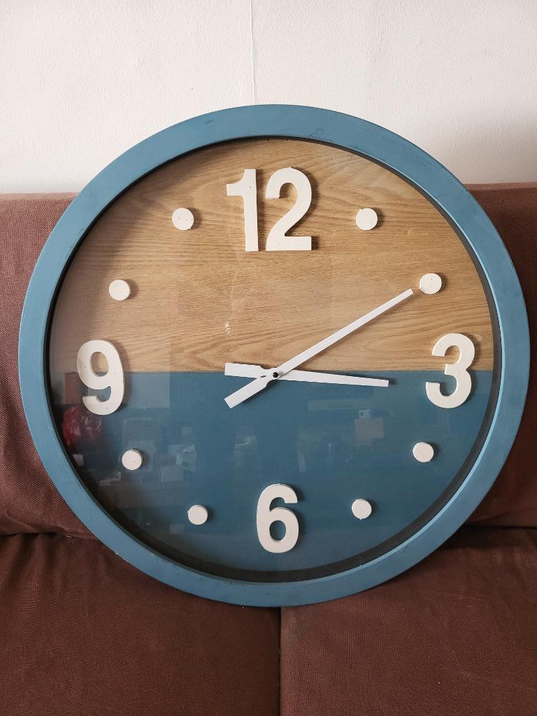 Grande horloge murale 6 euros, Enlèvement, Comme neuf, Analogique, Horloge murale