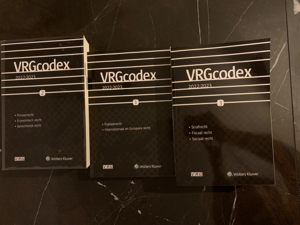 VRG Codex 1+2+3   2022-2023, Ophalen of Verzenden, Nieuw, Nederlands, Wolters Kluwer