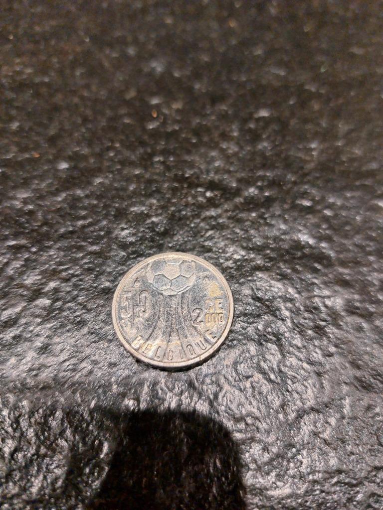 Belgische munt 50 frank EK2000, Enlèvement ou Envoi, Monnaie en vrac, Argent, Plaqué argent