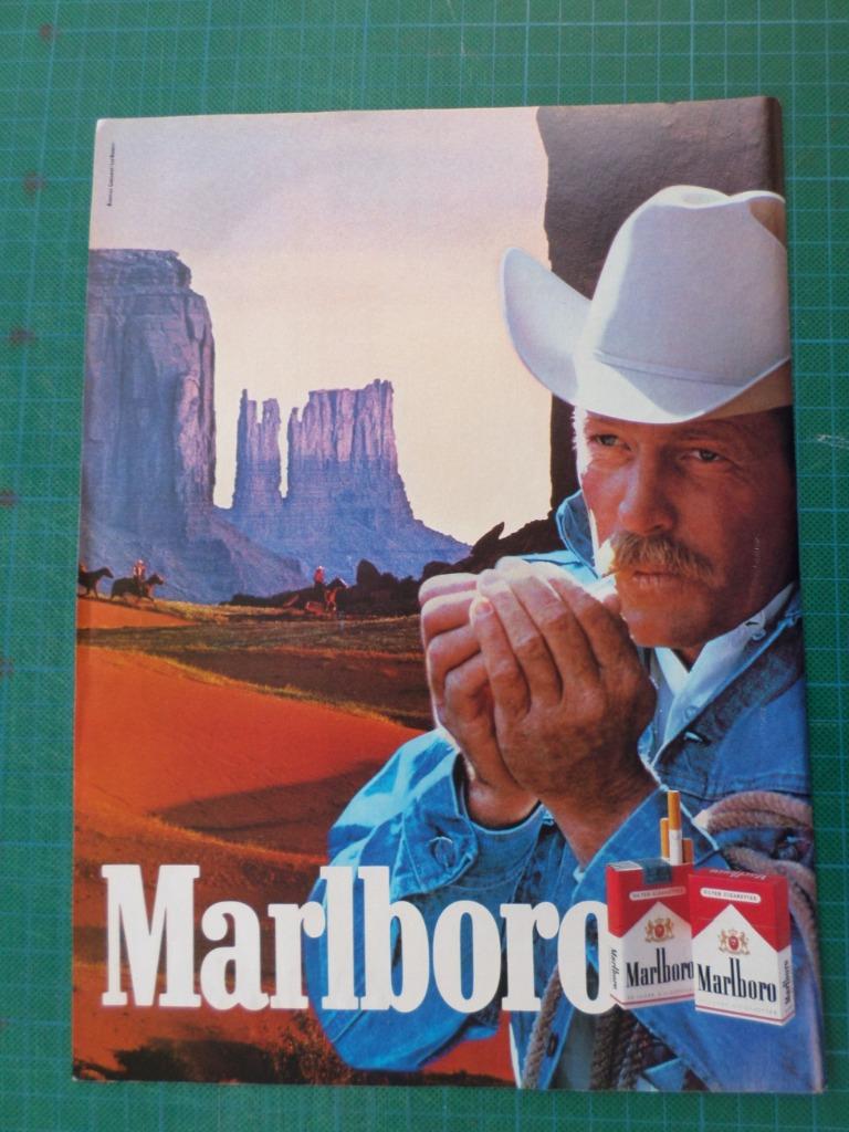 Marlboro cigarettes - publicité papier - 1986, Collections, Enlèvement ou Envoi, Utilisé, Autres types