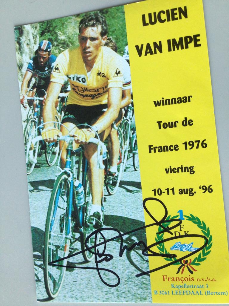 Wielerkaart 1976 lucien van impe signe, Verzenden, Zo goed als nieuw