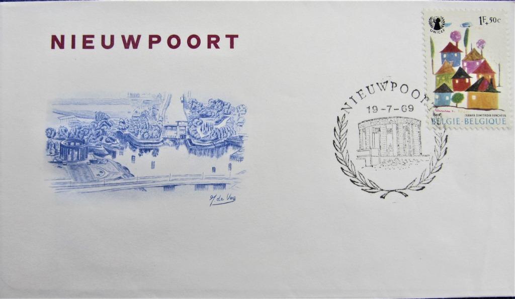 FDC TOERISME- NIEUWPOORT, Postzegels en Munten, Ophalen of Verzenden, Gestempeld, Plaats of Gebouw