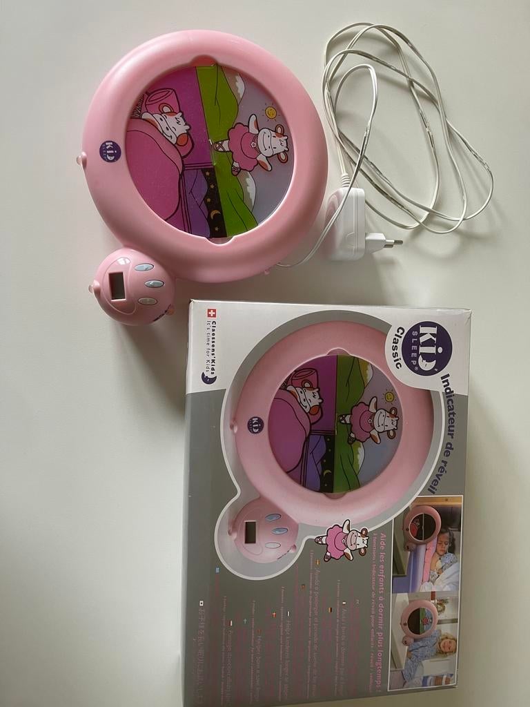 Kidsleep slaaptrainer wekker koe roze, Ophalen, Zo goed als nieuw
