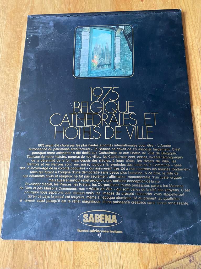 Sabena 1975 kalender (kathedraal en stadhuis), Ophalen