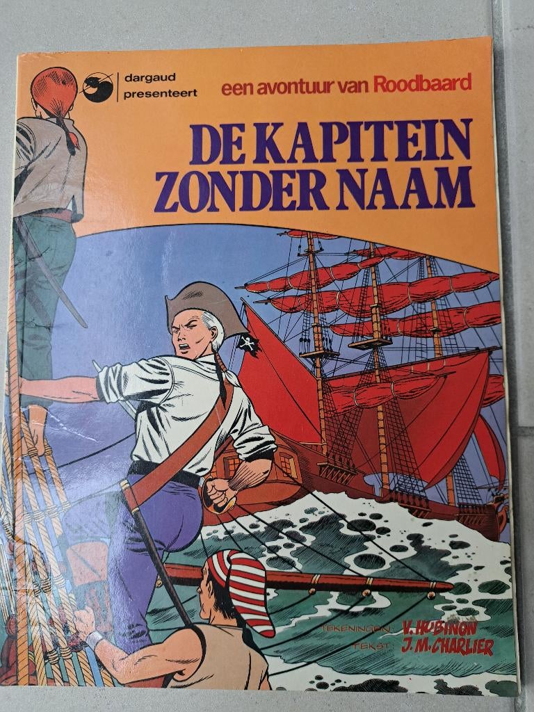 Strip - Roodbaard - De kapitein zonder naam, Boeken, Gelezen, Eén stripboek, Ophalen of Verzenden, J.M. Charlier ☆ V. Hubinon