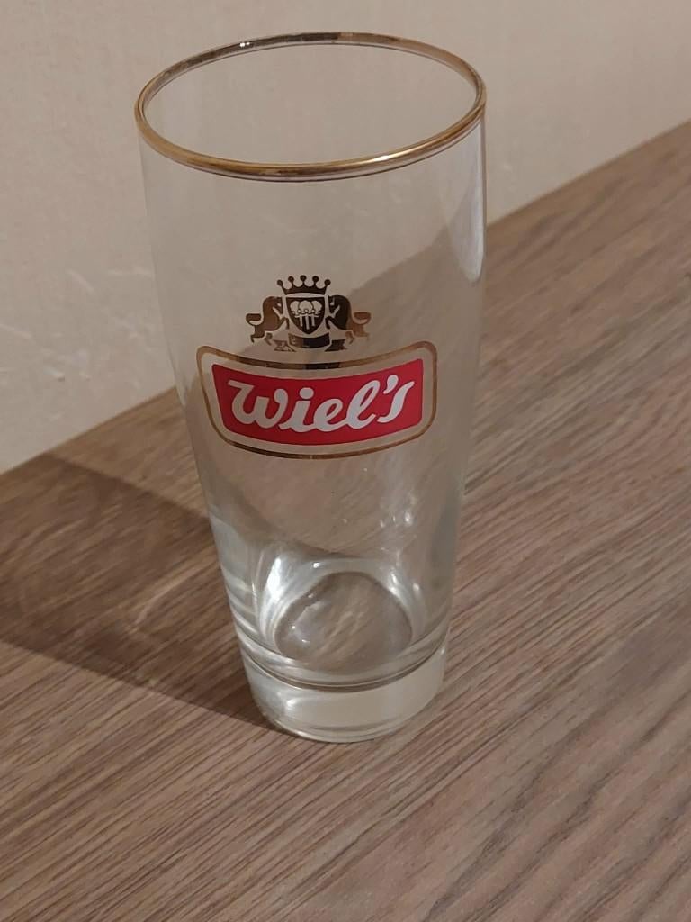 bierglas / Wiel's, Verzamelen, Glas en Drinkglazen, Verzenden, Gebruikt, Bierglas