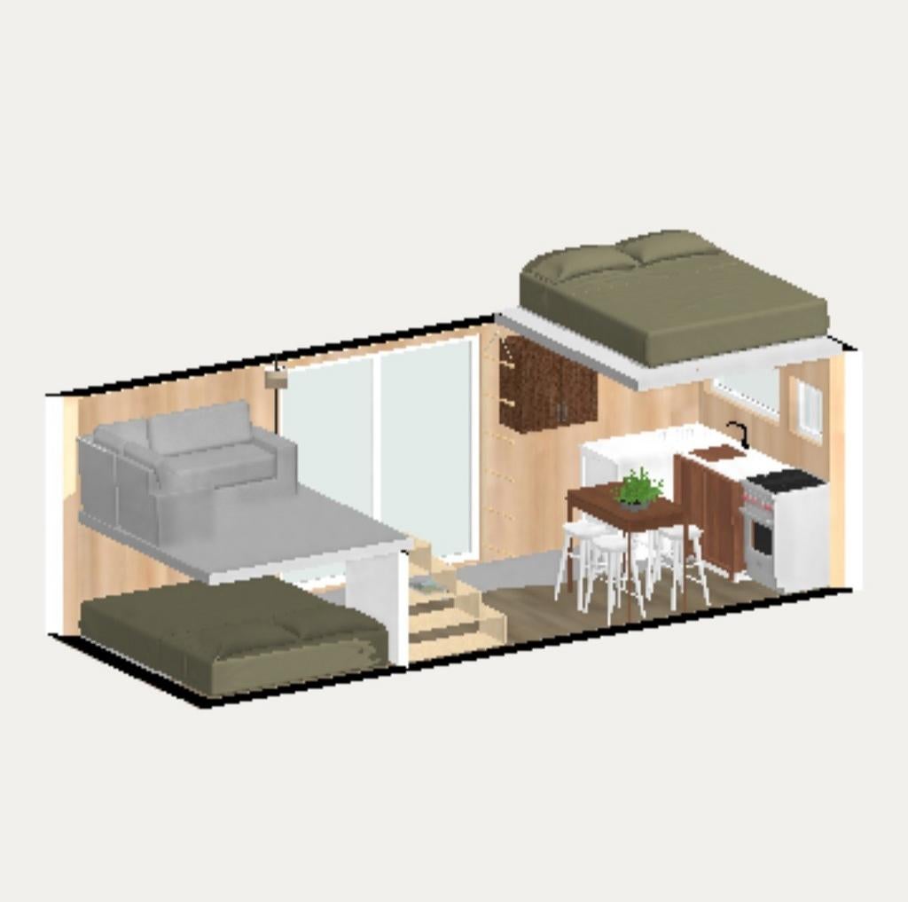 Tinyhouse op maat gemaakt, Jardin & Terrasse, Abris de jardin, Comme neuf, Enlèvement ou Envoi