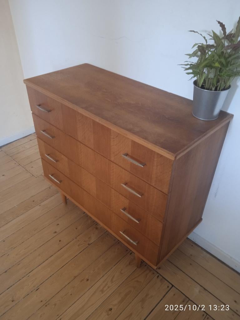 Jaren 60 ladekast teak, Ophalen, Gewoon mooi jaren 60!!, Teakhout, Zo goed als nieuw
