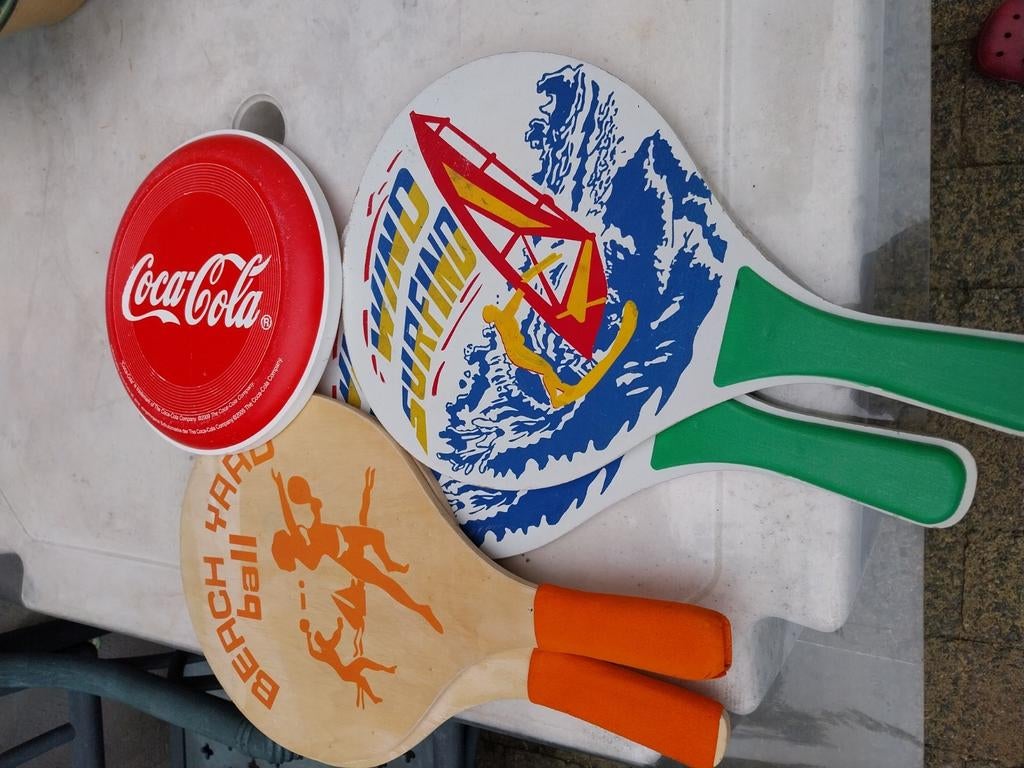 Lot de raquettes de plage et frisbee, Enlèvement, Comme neuf
