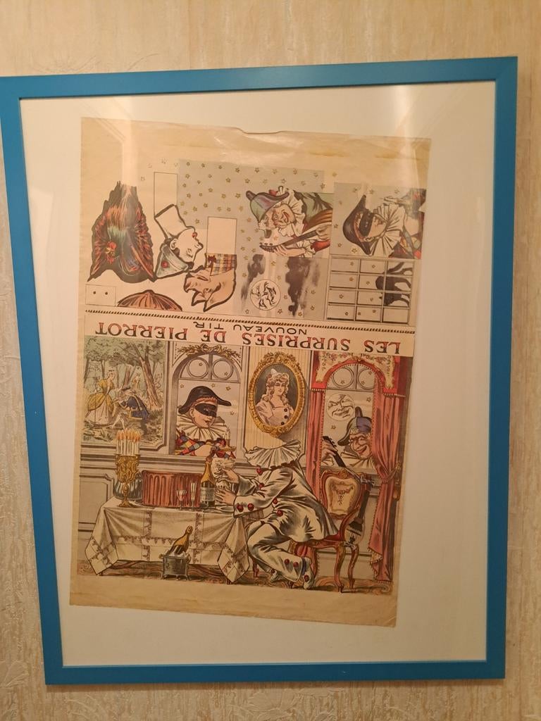 Les surprises de Pierrot - Nouveau Tir - Litographie, Antiek en Kunst, Ophalen of Verzenden