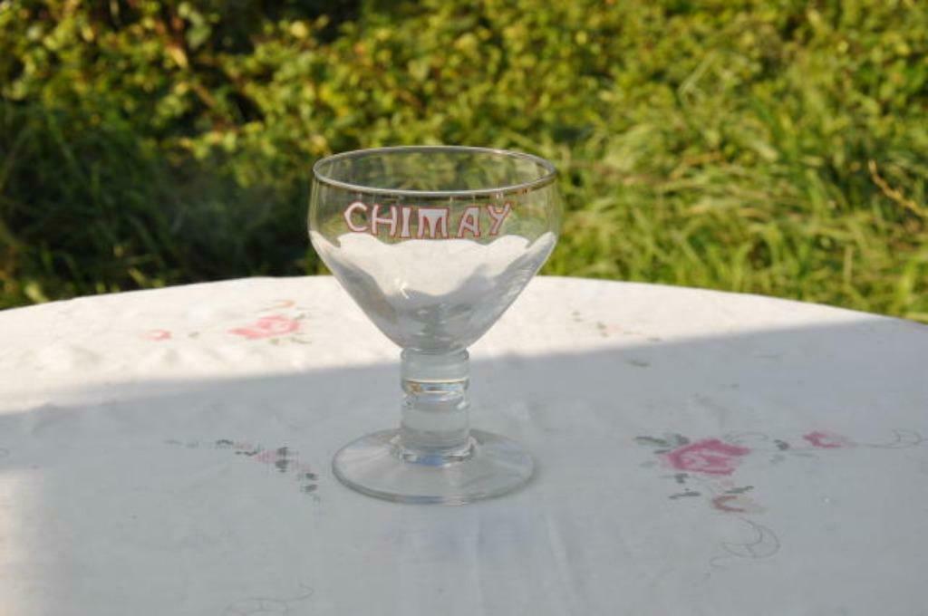 §  verre chimay emaillé 33cl, Ophalen of Verzenden, Zo goed als nieuw, Glas of Glazen, Overige merken