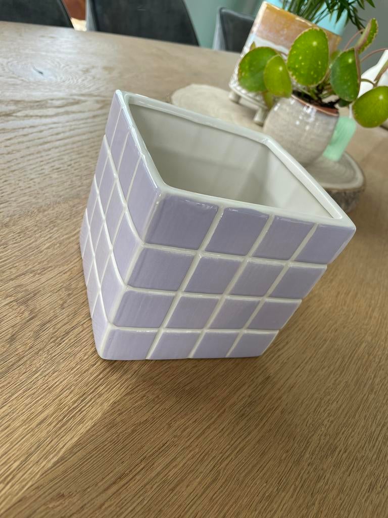 Bloempot Mozaiek Paars/Lila, Tuin en Terras, Vierkant, Ophalen of Verzenden, Binnen, Nieuw