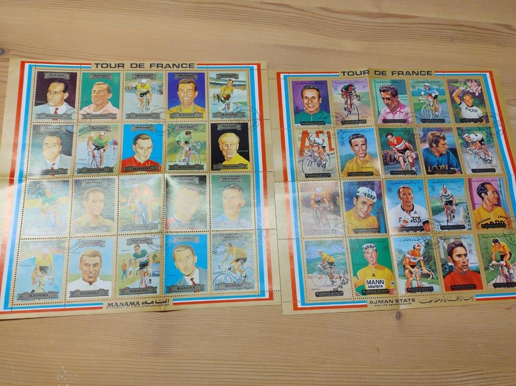 Postzegels Tour de France, Postzegels en Munten, Ophalen of Verzenden, Gestempeld