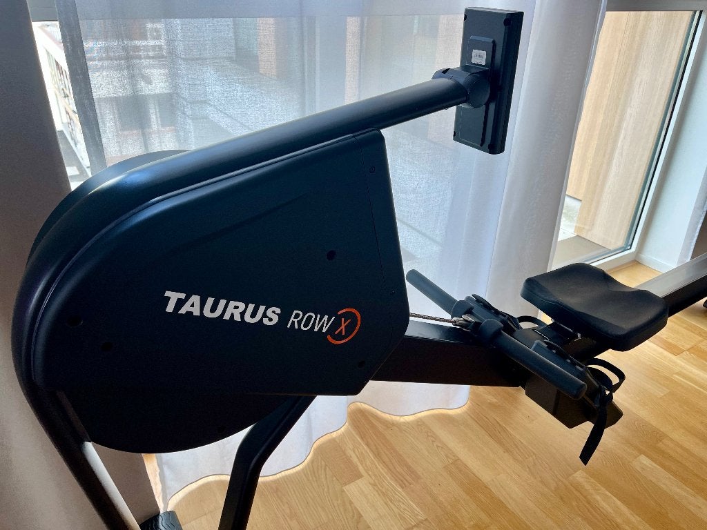 Taurus Row X zwarte roeier, Sport en Fitness, Ophalen, Buik, Aluminium, Zo goed als nieuw