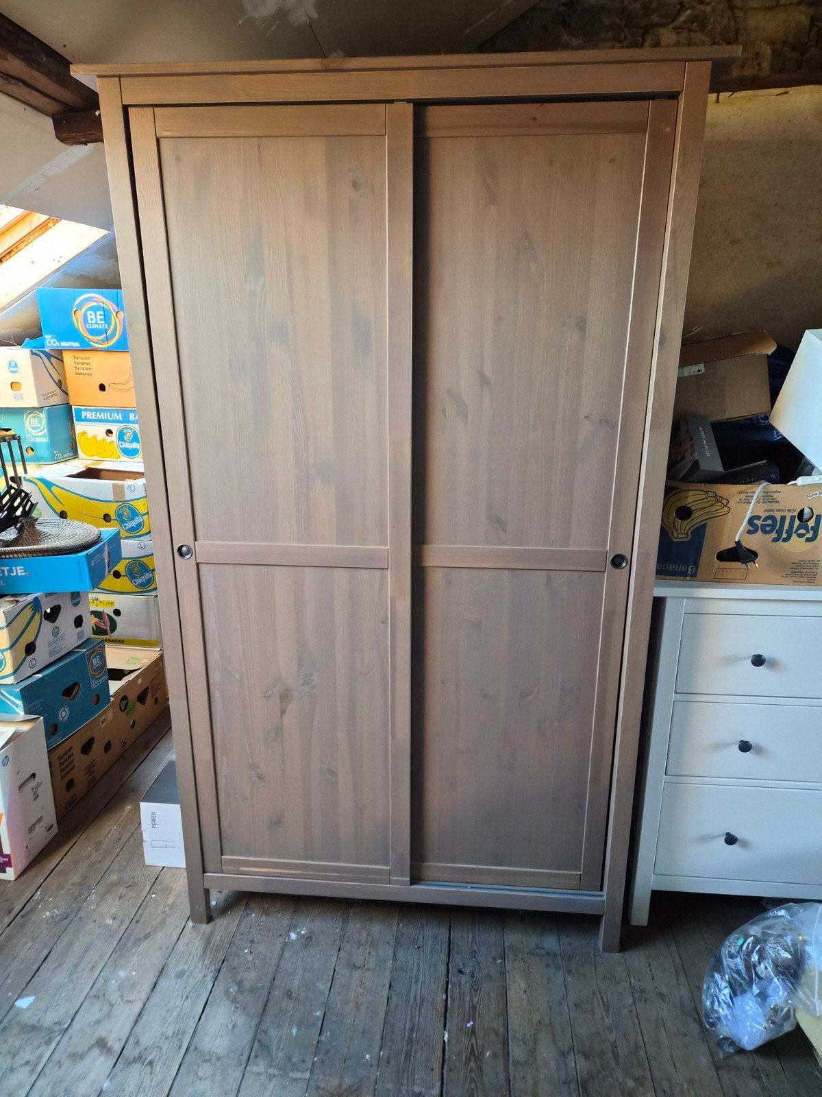 Armoire / penderie IKEA à portes coulissantes – effet bois c, Enlèvement, Avec porte(s)