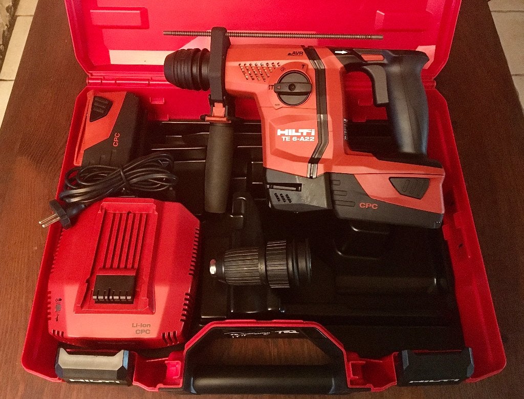 HILTI - TE 6 A 22 AVR - Perforateur/Burineur Pro 22 V 5.2 Ah, Bricolage & Construction, Enlèvement ou Envoi, Comme neuf, Foreuse et Perceuse