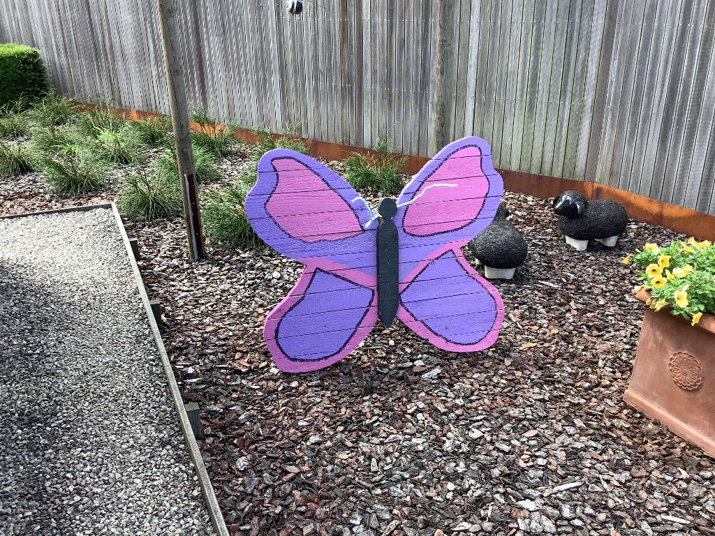 Tuindecoratie houten vlinder, Enlèvement, Utilisé, Bois, Autres types