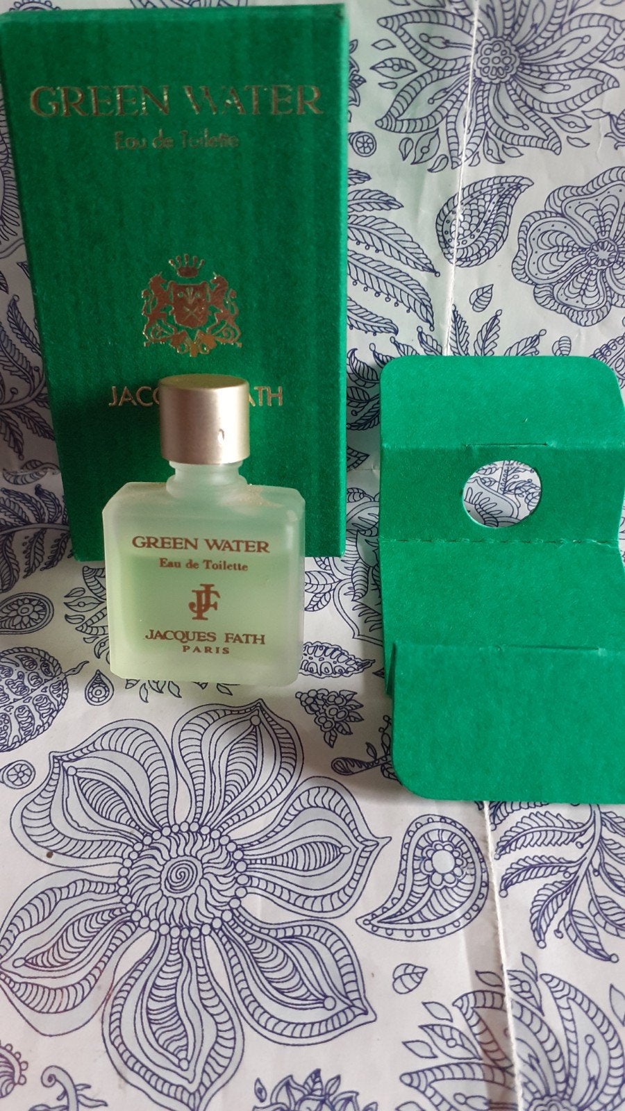 miniature de parfum avec sa boite green water 4ml, Collections, Enlèvement ou Envoi, Neuf, Miniature, Plein