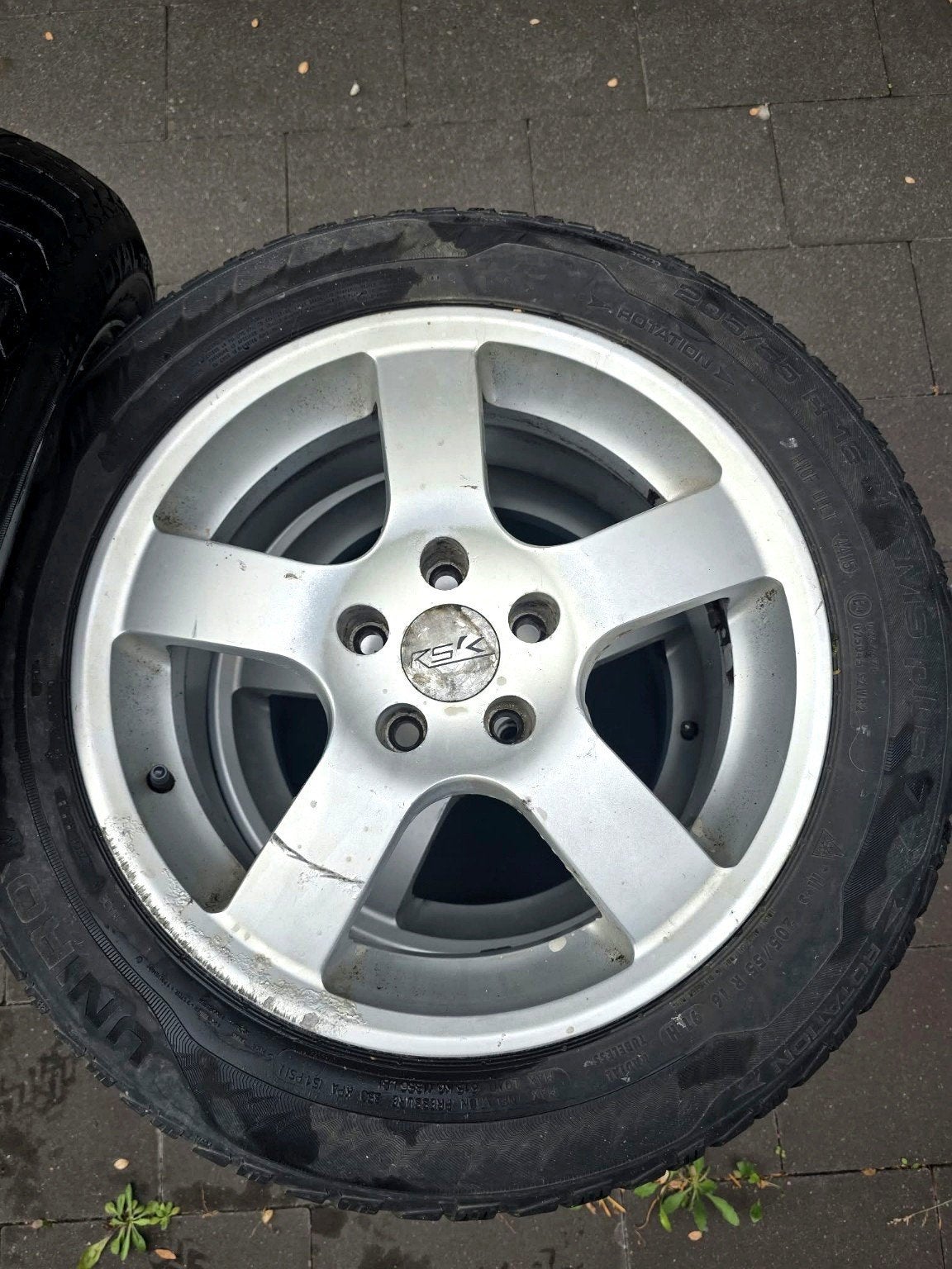 set winterbanden met velgen, Ophalen, Gebruikt