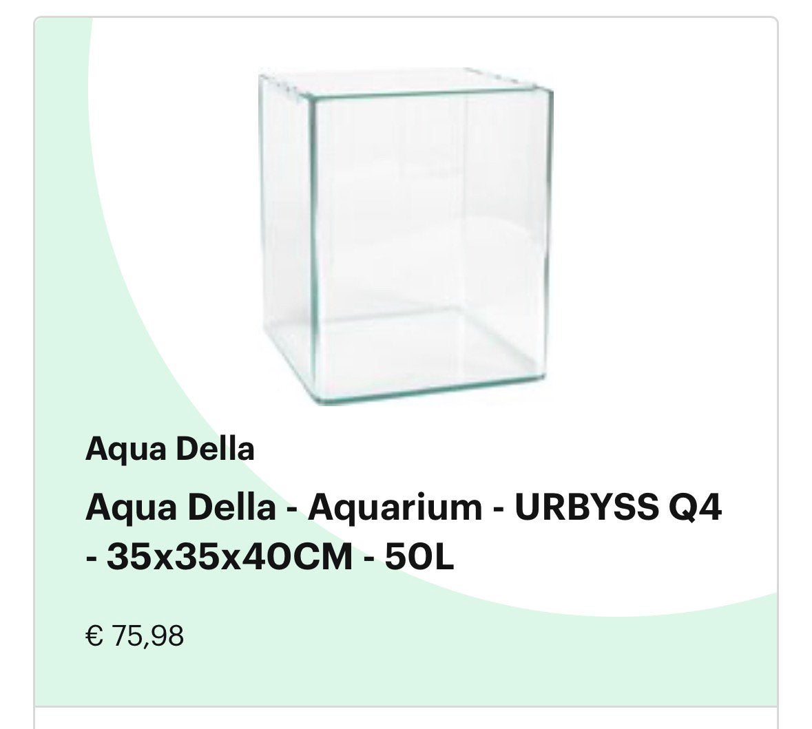 Aqua Della aquarium Urbyss Q4 - 50L
