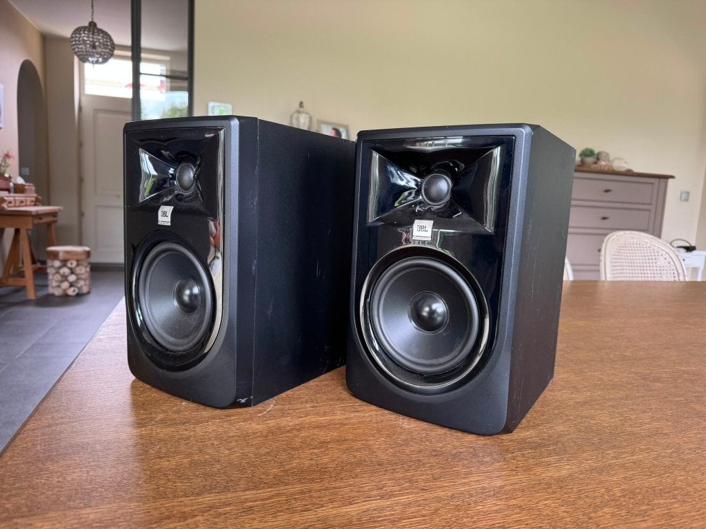 Moniteurs de studio actifs JBL 305P MkII — Ensemble de 2, TV, Hi-fi & Vidéo, Enceintes, Enlèvement ou Envoi, Utilisé, Moniteur de studio