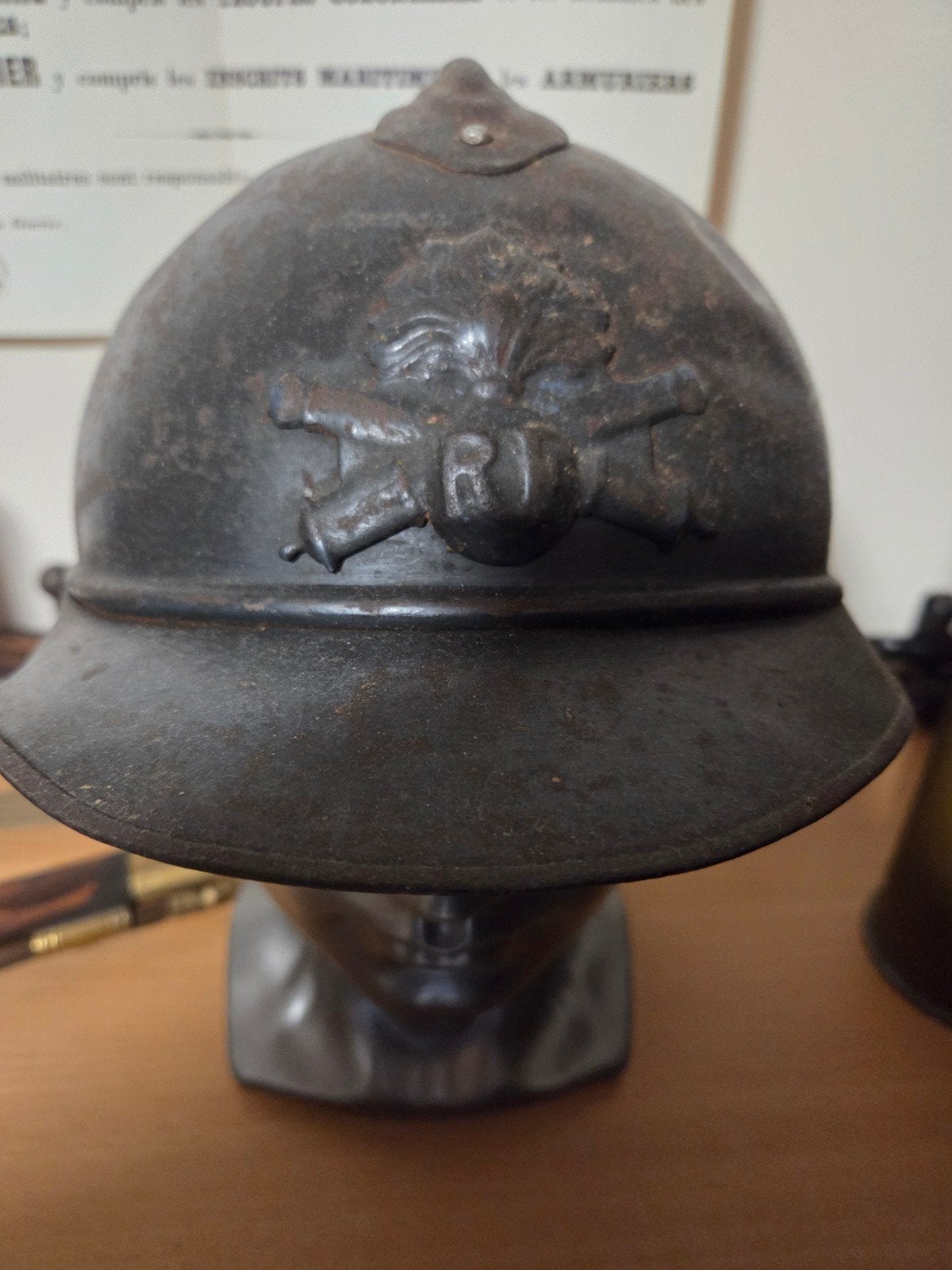 casque Artillerie ww1 Francais, Collections, Enlèvement ou Envoi