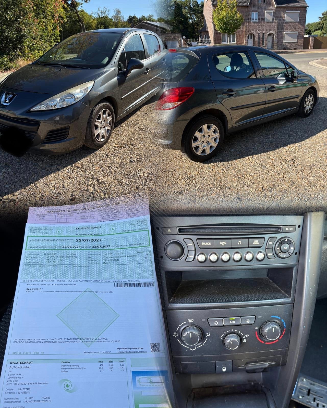 Peugeot 207 gekeurd voor verkoop !!, Auto's, Peugeot, Voorwielaandrijving, Stof, Zwart, 4 cilinders