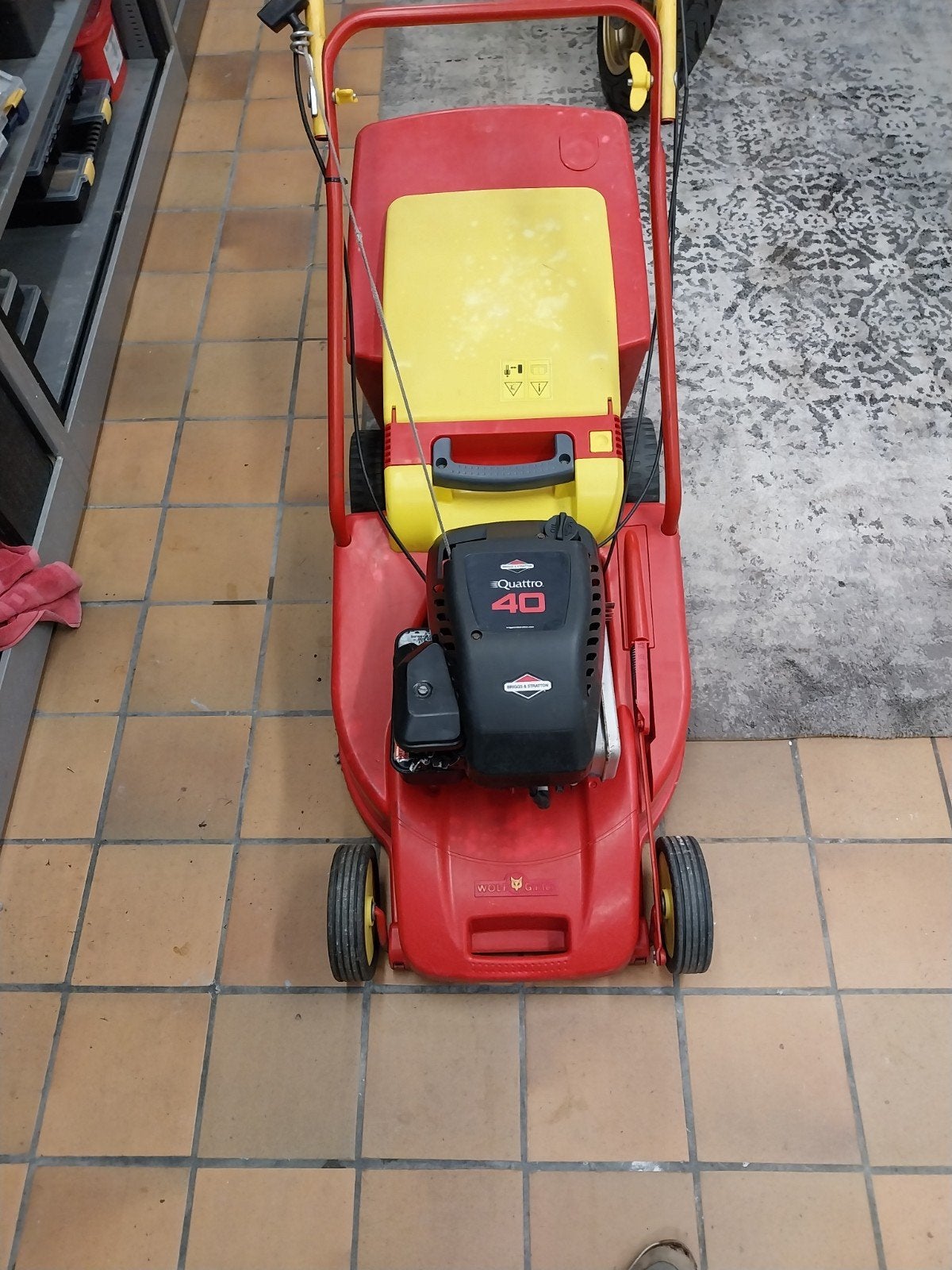 Gras  machine, Ophalen