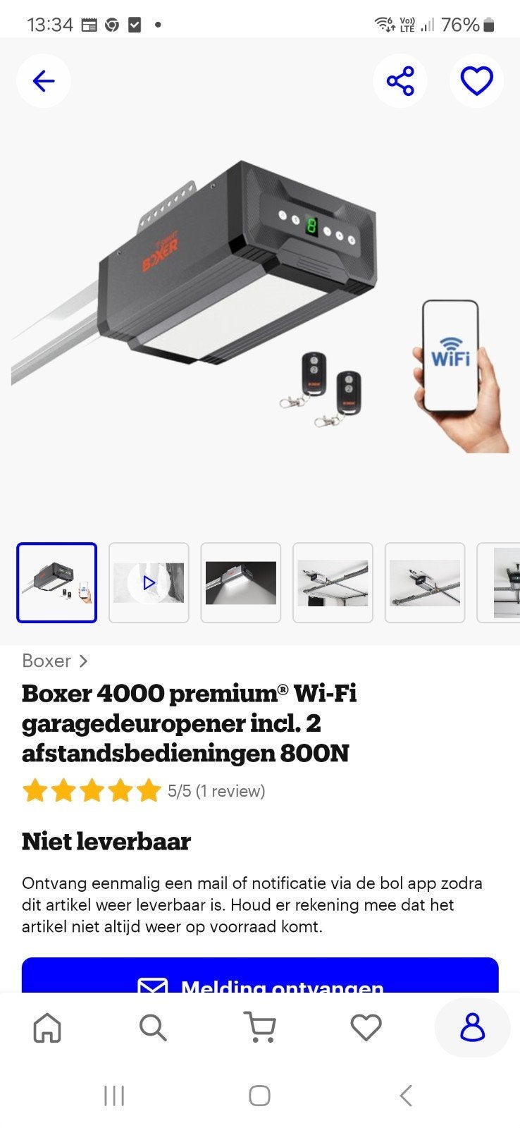 Elektrische garagedeuropener, Ophalen