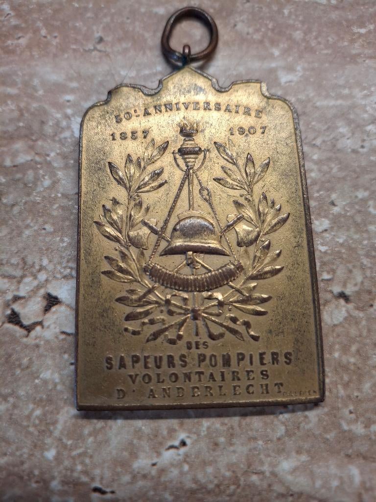 Pompier médaille, Ophalen of Verzenden, Overige soorten, Lintje, Medaille of Wings