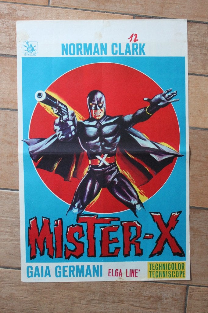 filmaffiche Mister X 1967 filmposter, Rechthoekig Staand, Ophalen of Verzenden, Zo goed als nieuw, A1 t/m A3