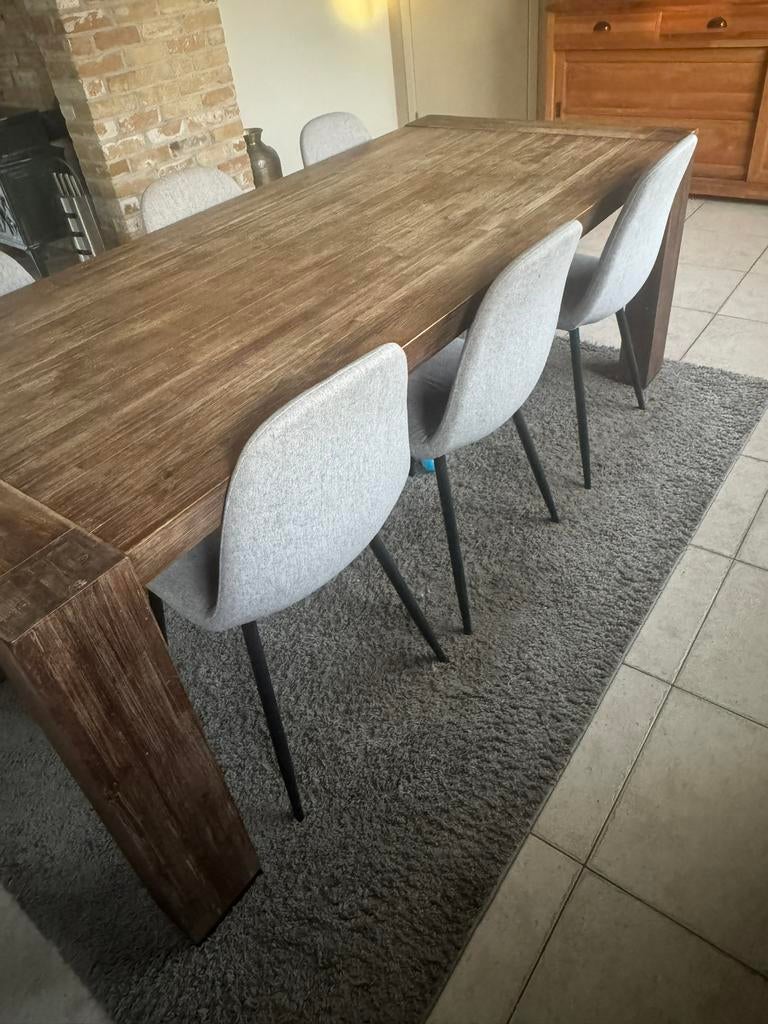 Eettafel acacia hout, Huis en Inrichting, Tafels | Eettafels, Ophalen, Zo goed als nieuw