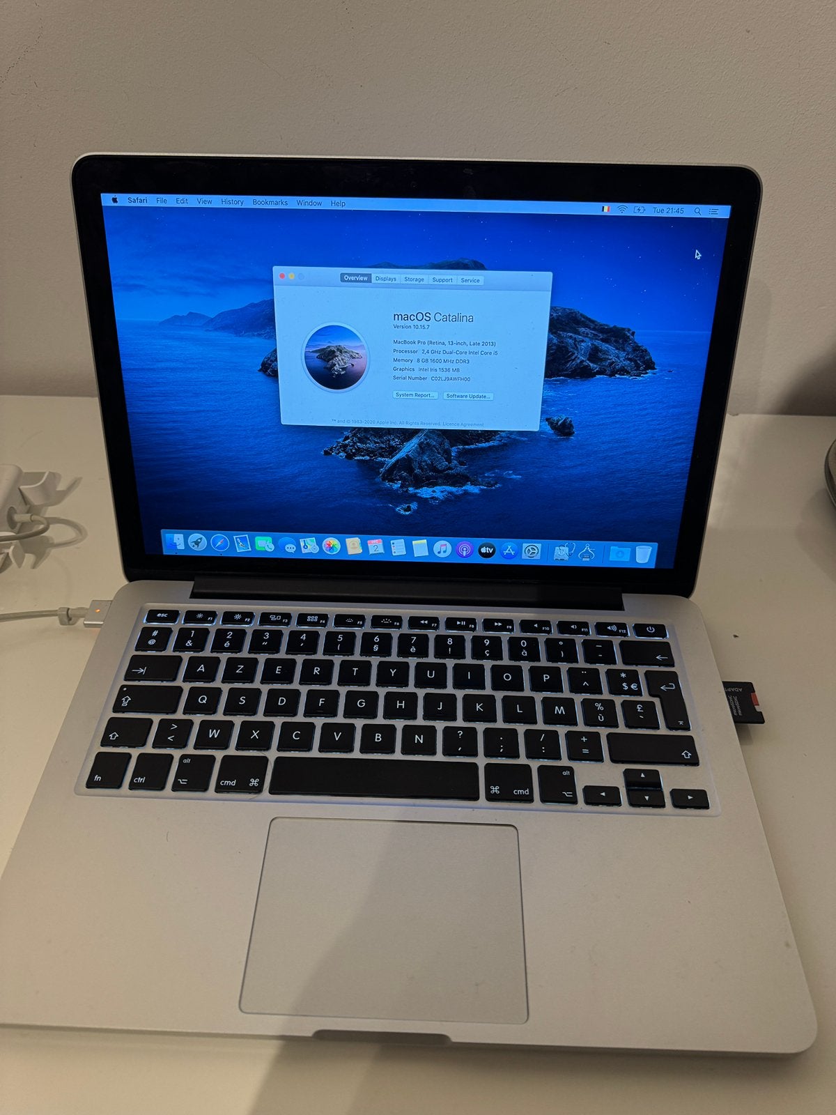 Macbook Pro Retina 13 Late 2013, Informatique & Logiciels, Enlèvement, Utilisé, MacBook
