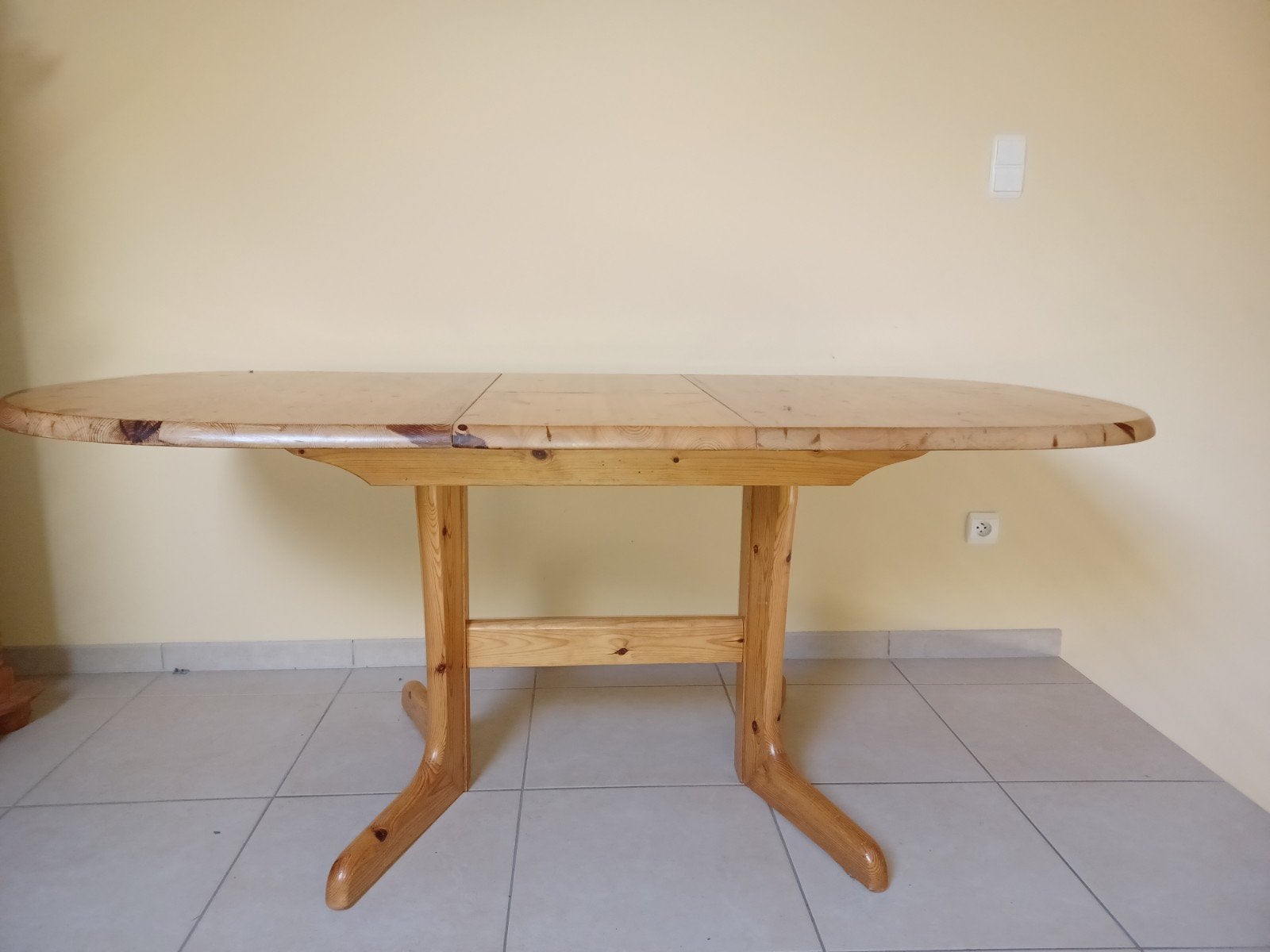 Table à manger extensible en pin massif – 176  90 cm, Ophalen, Grenenhout