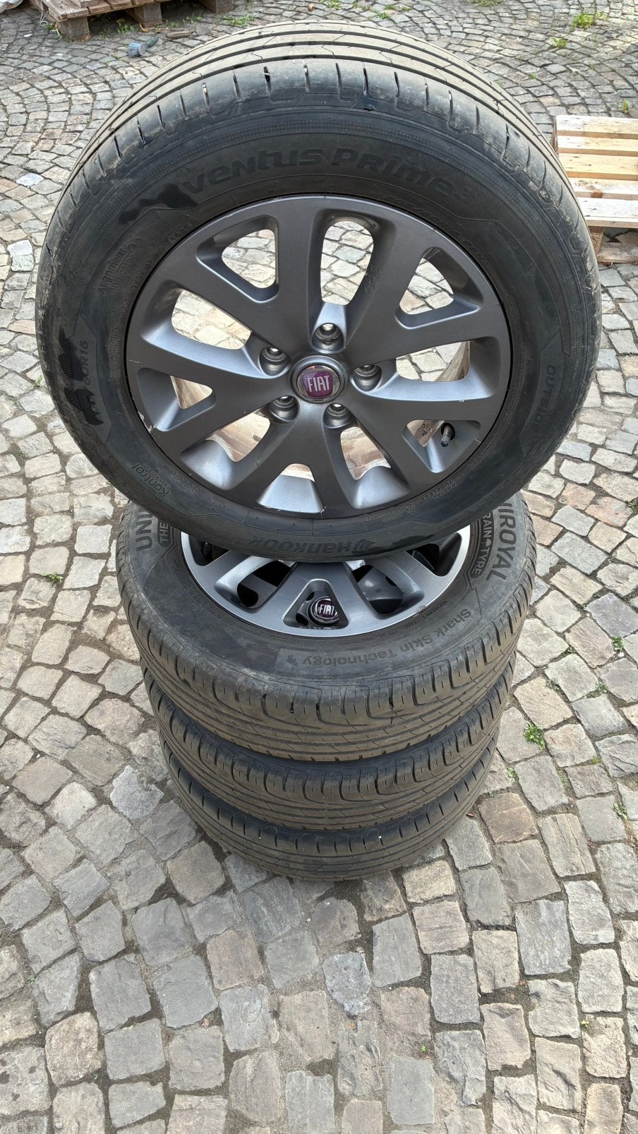 4 Jantes alu - Fiat - 205/50R16 - Très bonne état, Enlèvement, Utilisé, Fiat