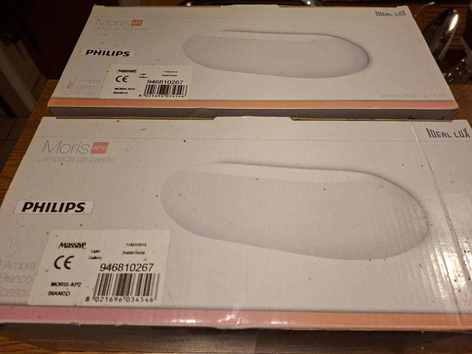 Nieuw: 2x wandlamp „Ap2 „Moris IdealLux” (in doos), Ophalen of Verzenden, Nieuw, Wandlamp, LED