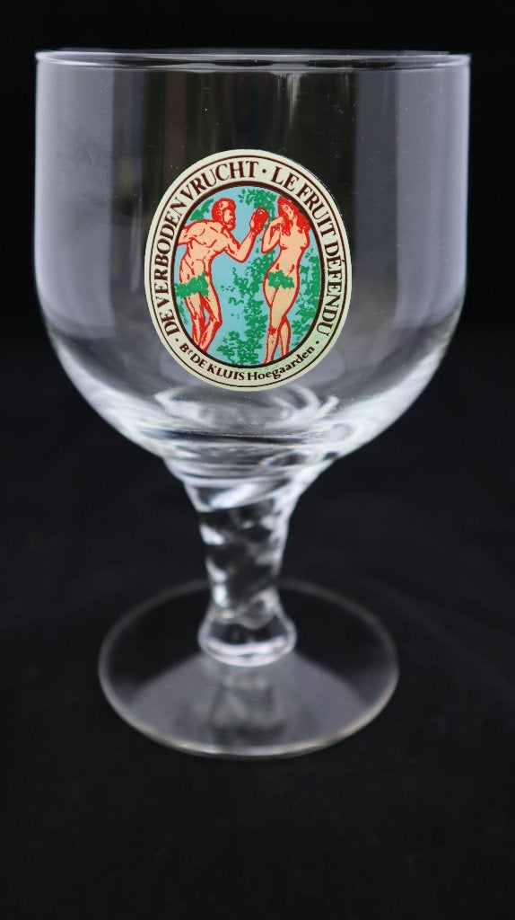 Verre à bière vintage Le Fruit Défendu - De Kluis Hoegaarden, Enlèvement, Comme neuf, Verre ou Verres, Autres marques