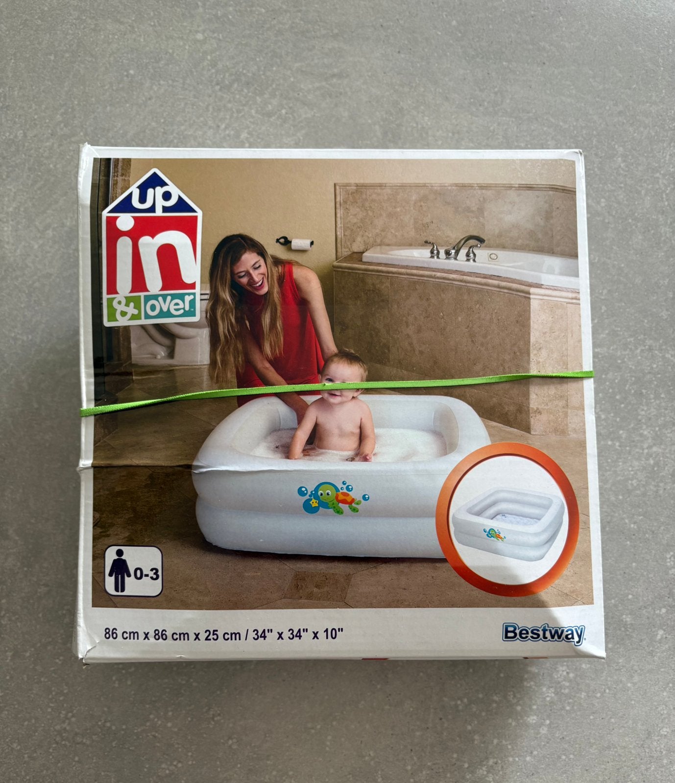 Bestway - babyzwembad mey opblaasbare bodem 86x86x25cm, Ophalen of Verzenden, Zo goed als nieuw