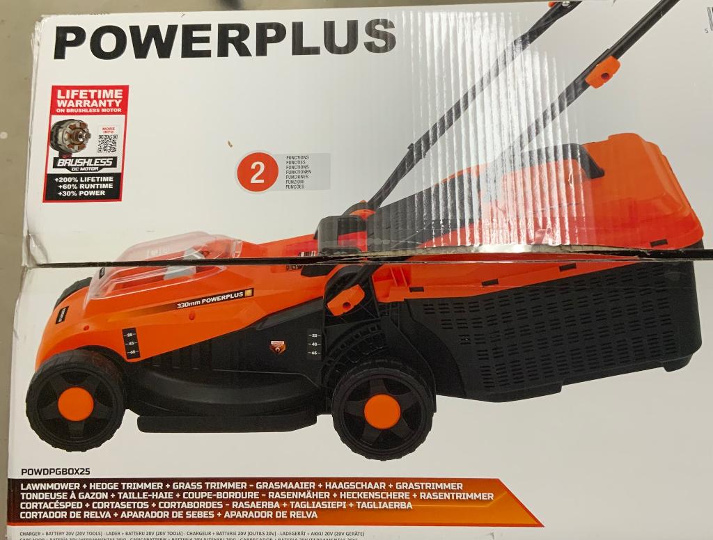 - Tondeuse à gazon Powerplus 20V, Neuf, Enlèvement ou Envoi, Tondeuses à gazon sur batterie, Tondeuse rotative