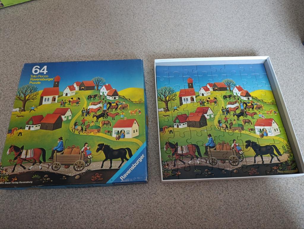 Puzzle vintage en montgolfière Ravensburger 1978 — Otto Maie, Enlèvement