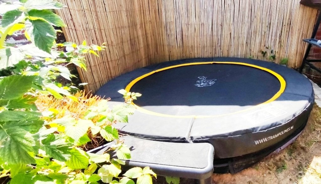 Ingraaf trampoline Magic Circle Pro Black - 251 cm, Ophalen, Zo goed als nieuw