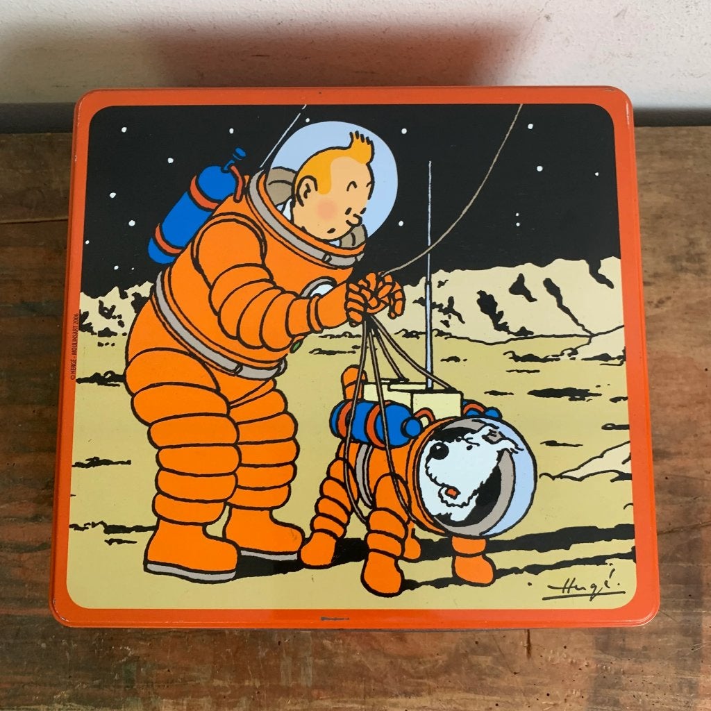 24 verschillende blikken dozen van Kuifje, Ophalen of Verzenden, Kuifje, Zo goed als nieuw