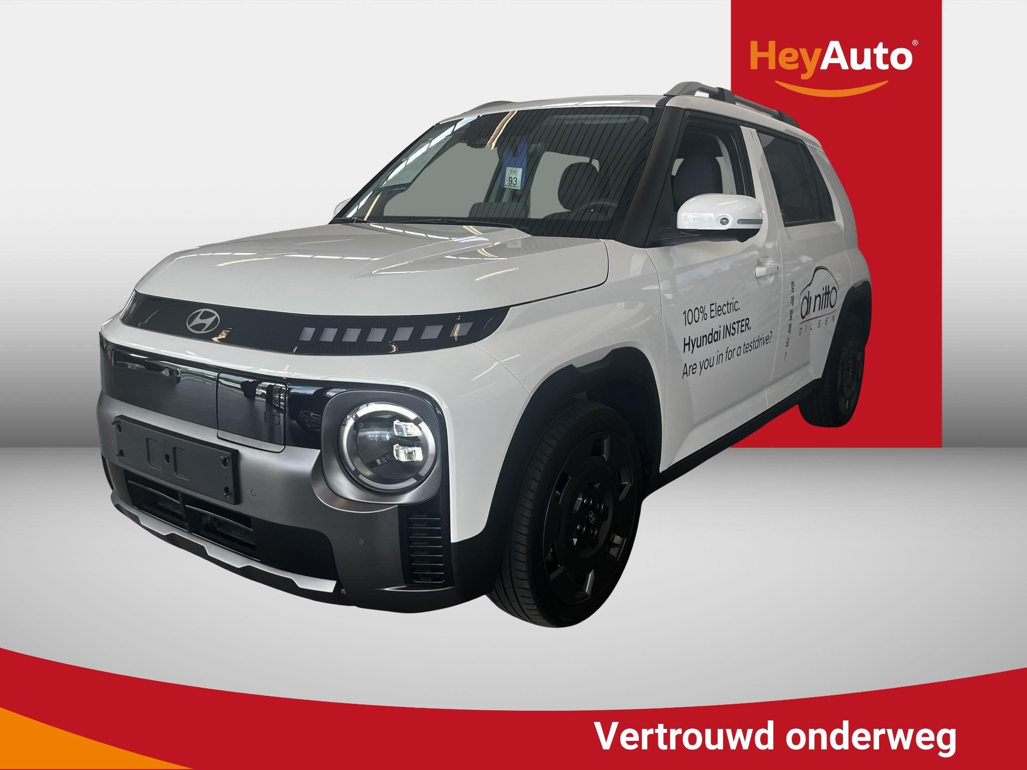 Hyundai Inster 49 kWh FWD Cross DEMO, Auto's, Hyundai, Stof, Gebruikt, Zwart, Wit