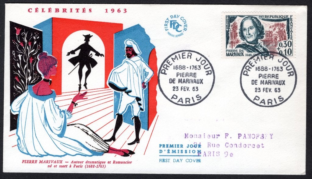 FRANCE Yt. 1372 FDC 1963, Envoi, Affranchi
